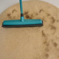 Balai extensible poils doux GoodHome bleu L.1 m x l.7cm