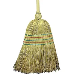 Balai paille de riz 5 fils, support poire roulée