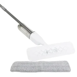 Balai serpillière plat avec laveur rotatif à jet solide 3x cartouches de rechange