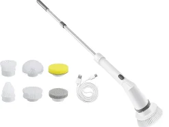 Balai serpillière rotatif électrique avec 6 embouts tornado