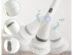 Balai serpillière rotatif électrique avec 6 embouts tornado