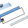 Balai trapèze aluminium 40cm + manche + 2 mop en microfibre 5214