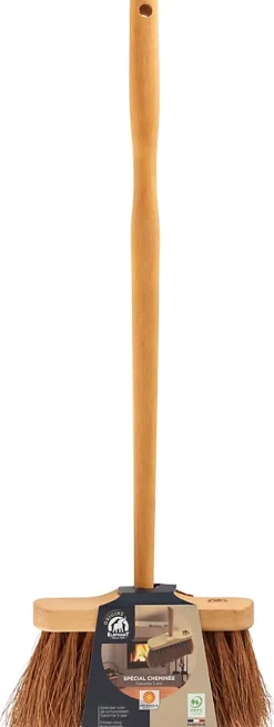 Balais de cheminée en fibre coco et hêtre Eléphant L.19,8 cm