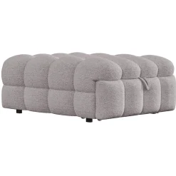 Banquette Convertible - Lit Pliant 2-en-1 avec Lit D'Appoint, Tissu Pelucheux Teddy, Gris, 183x76x42 cm