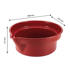 Baquet de soutirage bordeaux PEHD alimentaire certifié