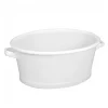 Baquet ovale fond renforcé 60 L - blanc