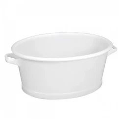 Baquet ovale fond renforcé 60 L - blanc