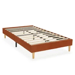 Base rembourrée Bari 90x190 cm Rouge