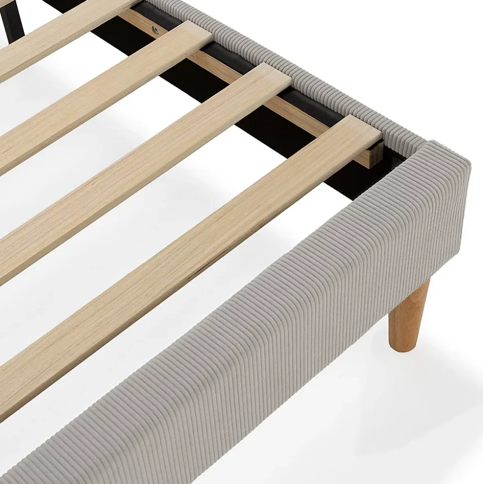 Base rembourrée Bari 140x190 cm Gris