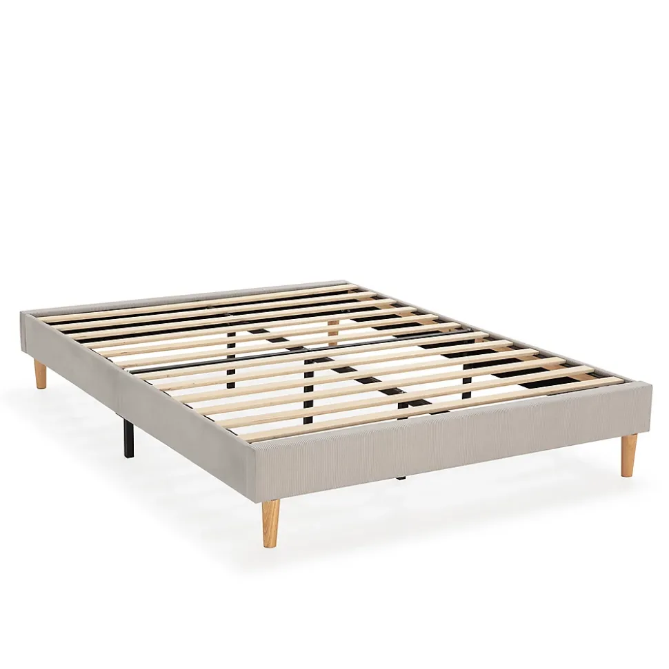 Base rembourrée Bari 140x190 cm Gris