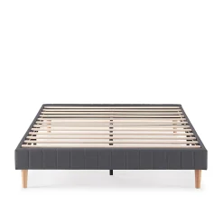 Base rembourrée Eris 150x190 cm Gris foncé