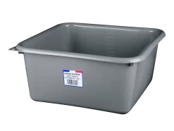 Bassine cuvette carrée 15L coloris gris charbon