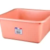Bassine cuvette carrée 15L coloris pêche