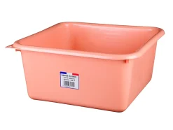 Bassine cuvette carrée 15L coloris pêche