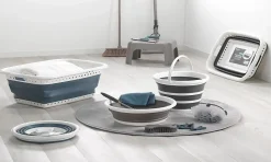 Bassine cuvette retractable bleu paon