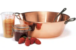 BAUMALU Bassine a confiture 26 cm cuivre 12/10eme anses fonte