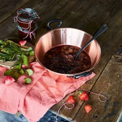 BAUMALU Bassine a confiture 26 cm cuivre 12/10eme anses fonte