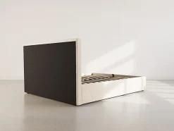 Beanie - lit coffre - 160x200 cm - en velours - sommier inclus - Best Mobilier