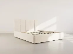 Beanie - lit coffre - 160x200 cm - en velours - sommier inclus - Best Mobilier