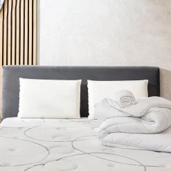 BELLECOUR LITERIE Pack Bellecour 3.0 140x200 cm Matelas Ressorts + Sommier Bois + Accessoires