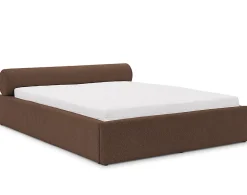 Billy - lit coffre - 140x190 cm - en tissu texturé - sommier inclus - Lisa Design