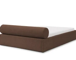 Billy - lit coffre - 140x190 cm - en tissu texturé - sommier inclus - Lisa Design