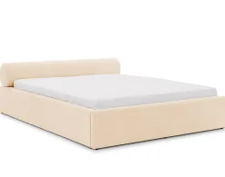 Billy - lit coffre - 140x190 cm - en tissu texturé - sommier inclus - Lisa Design