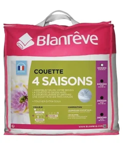 BLANREVE Couette 4 saisons - 140 x 200 cm - Blanc