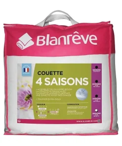 BLANREVE Couette 4 saisons - 240 x 260 cm - Blanc