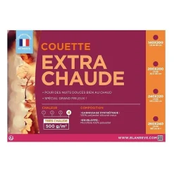 BLANREVE Couette extra chaude en microfibre - 220 x 240 cm - Blanc