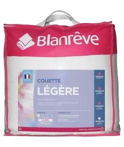 BLANREVE Couette légere en microfibre - 240 x 260 cm - Blanc
