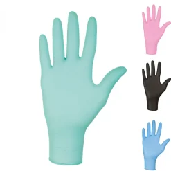 Boite de 100 gants en nitrile jetables - non poudrés - Taille XL - Vert - Vivezen