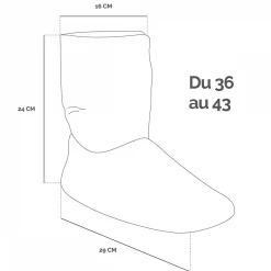 Boots, bottes, chaussons chauffants micro ondes déhoussables - Du 36 au 43 - Gris clair - Vivezen