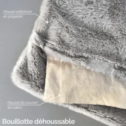 Bouillotte, coussin chauffant 45 x 30 cm pour le dos ou autres parties du corps - Cosy - Beige - Vivezen