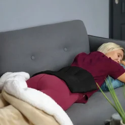 Bouillotte, coussin chauffant 45 x 30 cm pour le dos ou autres parties du corps - Bleu - Vivezen