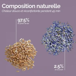 Bouillotte, coussin chauffant 45 x 30 cm pour le dos ou autres parties du corps - Cosy - Beige - Vivezen