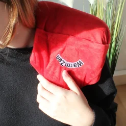 Bouillotte naturelle graines de lin Polaire rouge Chaud ou Froid Soulage Lavable 30 C