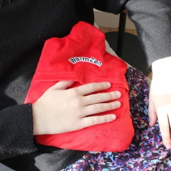 Bouillotte naturelle graines de lin Polaire rouge Chaud ou Froid Soulage Lavable 30 C