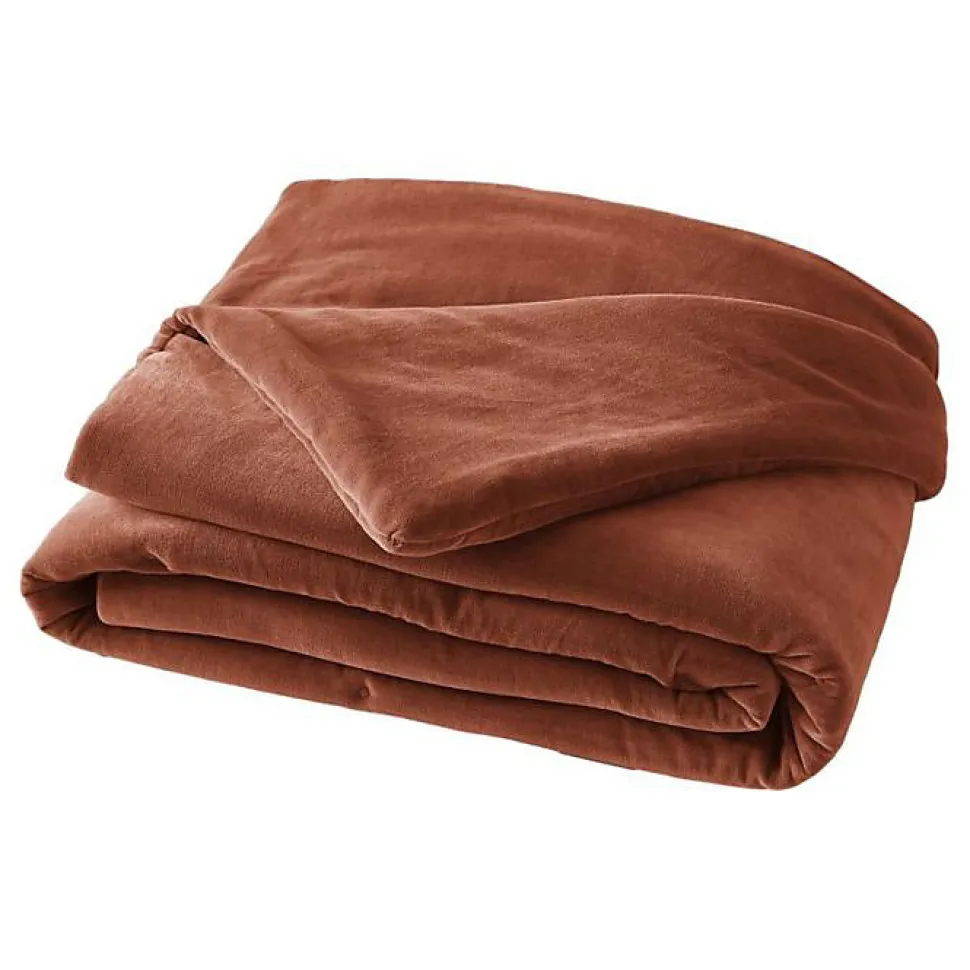 Bout de lit 90 x 200 cm "César" Velours de Coton - César Terracotta