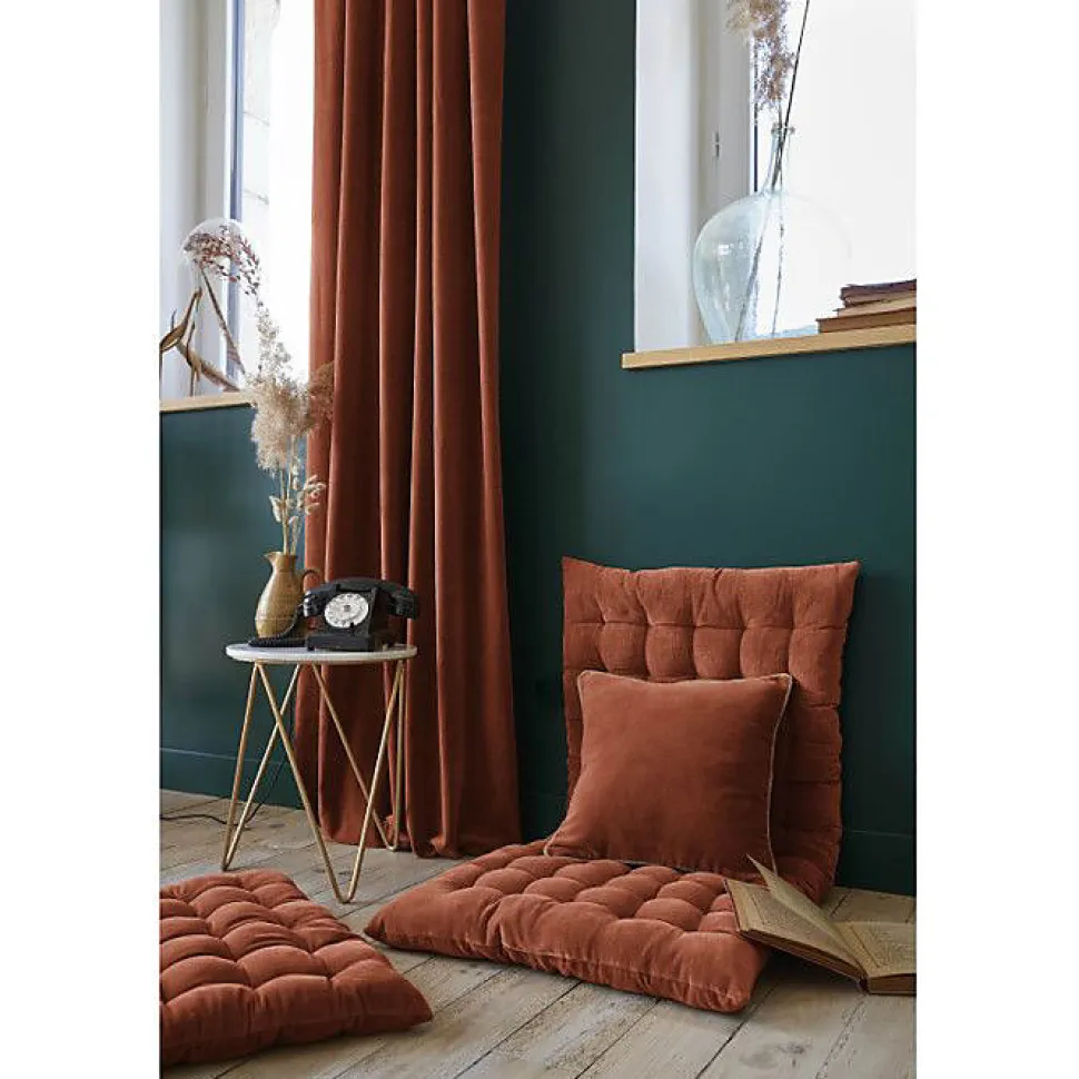 Bout de lit 90 x 200 cm "César" Velours de Coton - César Terracotta