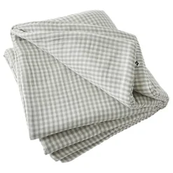 Bout de lit 90 x 200 cm "Vickie" Tissé teint "Gaze de Coton" l'Effet Papillon - Vickie Eucalyptus - 90 x 200 cm