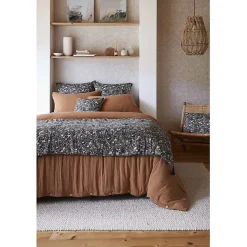 Bout de lit "Capucine" 90 x 200 cm "Gaze de Coton" - Capucine Minuit - 90 x 200 cm