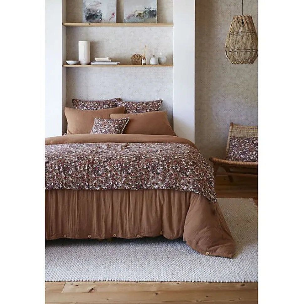 Bout de lit "Capucine" 90 x 200 cm "Gaze de Coton" - Capucine Camel - 90 x 200 cm