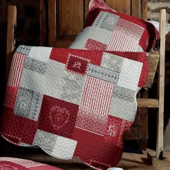 Boutis 240x260 avec 2 taies et sac Arkansas rouge