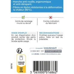 Brosse à joints de carrelage mural ou de sol Starwax