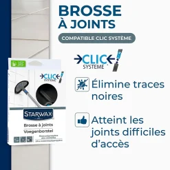 Brosse à joints de carrelage mural ou de sol, Starwax