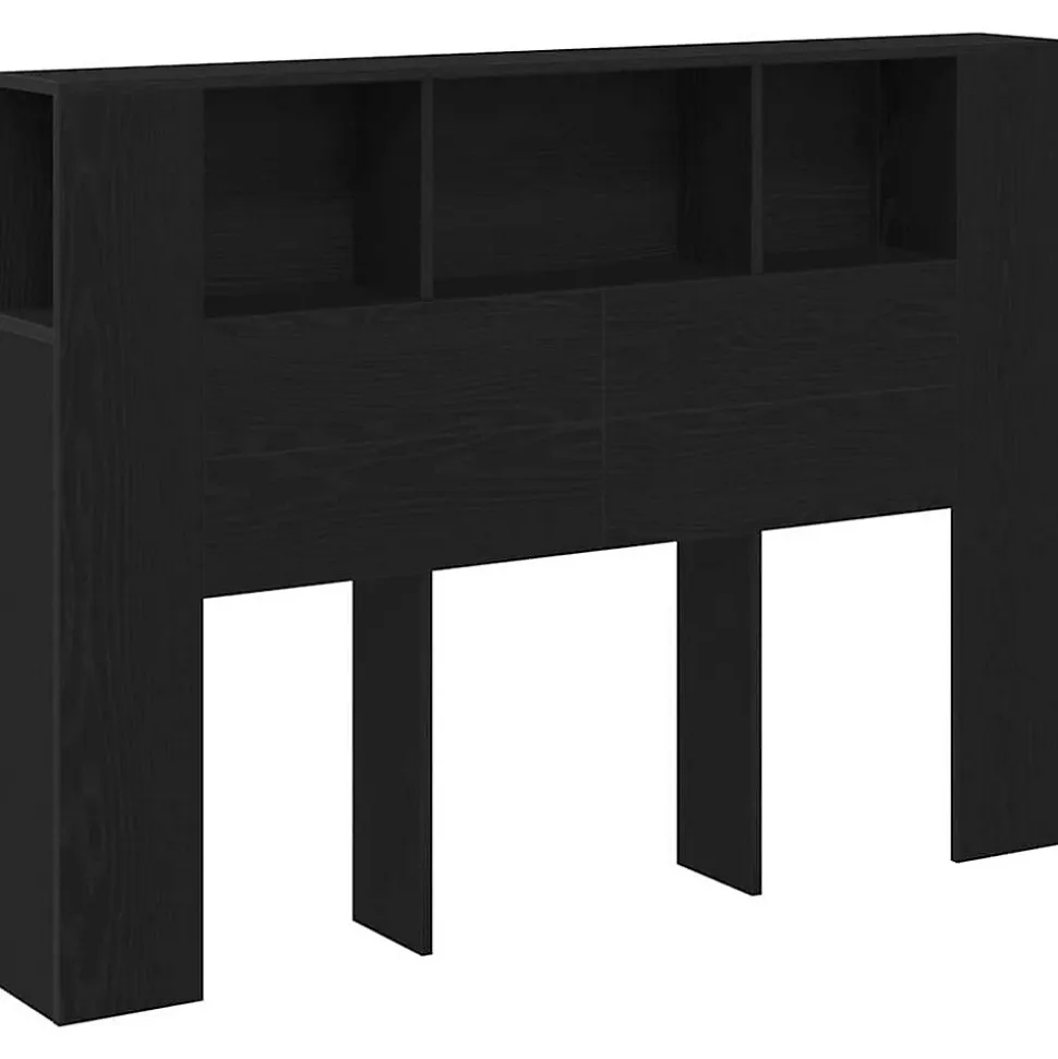 Cabinet de Tête de Lit Chêne noir 120 x 18.5 x 102.5 cm vidaXL