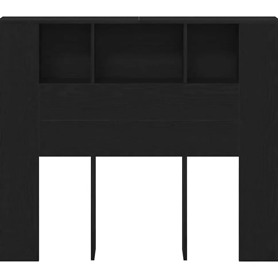 Cabinet de Tête de Lit Chêne noir 120 x 18.5 x 102.5 cm vidaXL