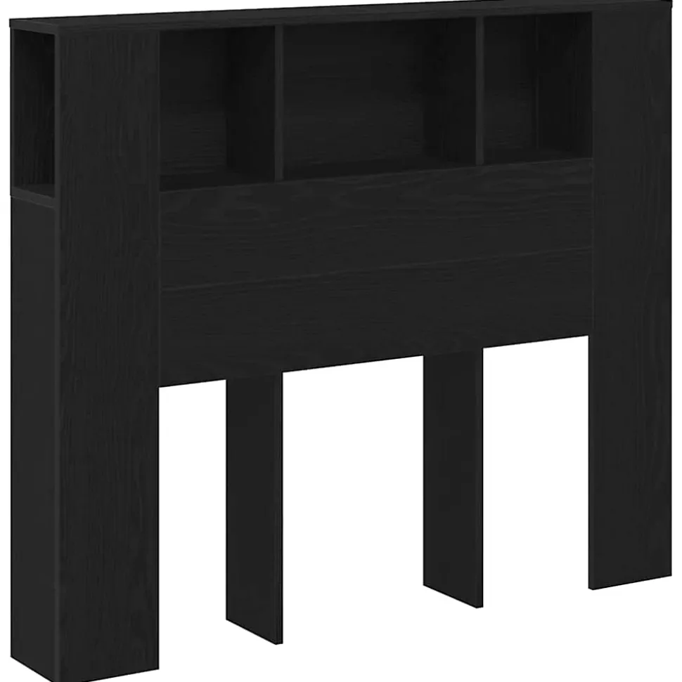 Cabinet de Tête de Lit Chêne noir 120 x 18.5 x 102.5 cm vidaXL