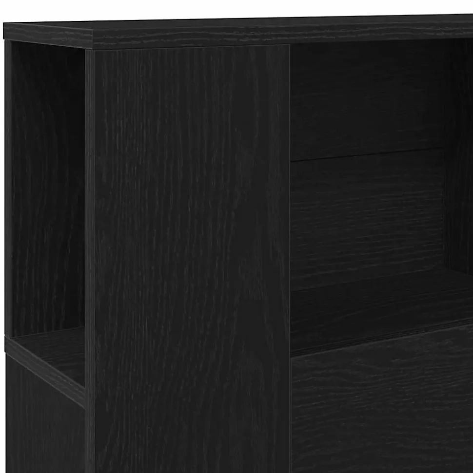 Cabinet de Tête de Lit Chêne noir 120 x 18.5 x 102.5 cm vidaXL